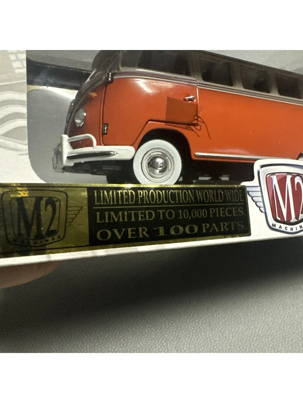 M2 Machines 1/24 1960 VW Microbus Deluxe USA Model R45 Red White Top Limited 10K